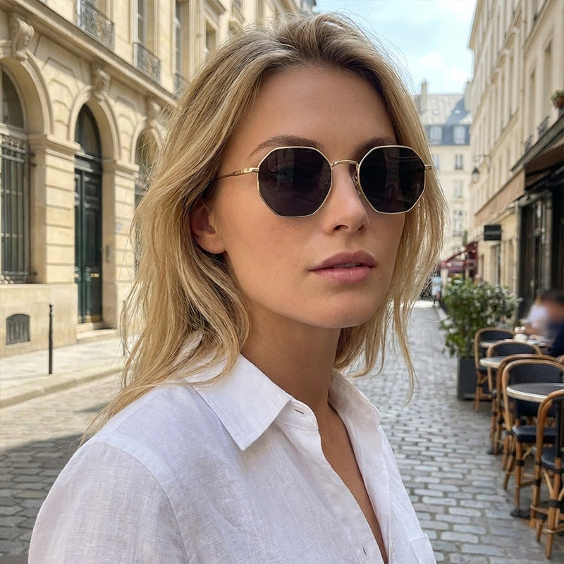Damen Geometrische Sonnenbrille mit hochwertigen UV-Schutzgläsern Karnz
