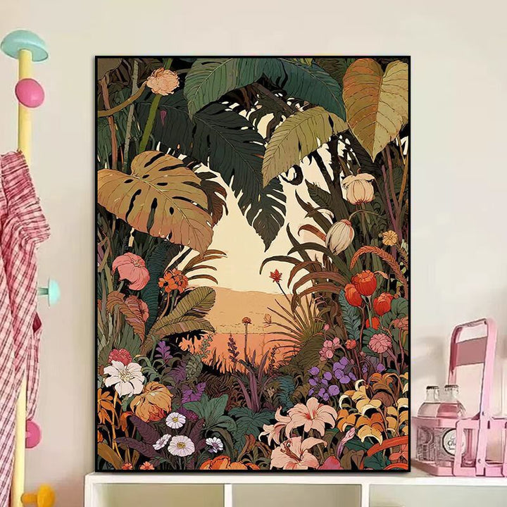 Blumenmotiv Leinwandkunst Karnz