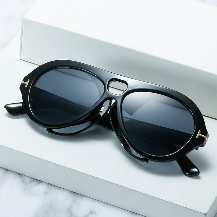 Retro-inspirierte Schild-Sonnenbrille Karnz