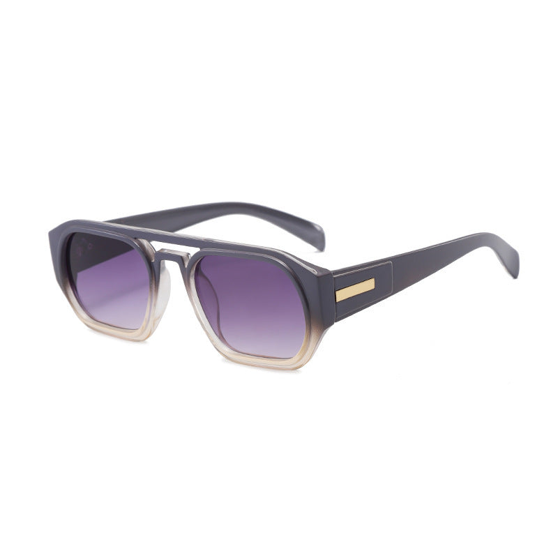 Damen modische rechteckige Brille mit elegantem Metallakzent Karnz