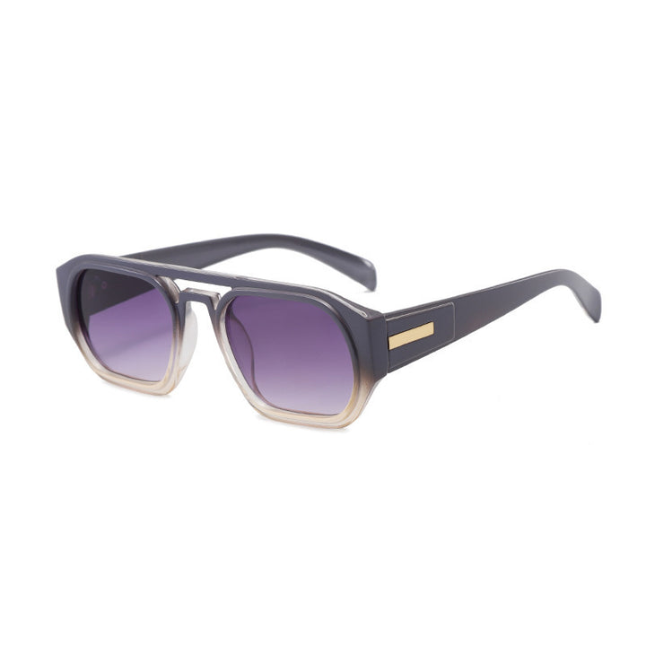 Damen modische rechteckige Brille mit elegantem Metallakzent Karnz