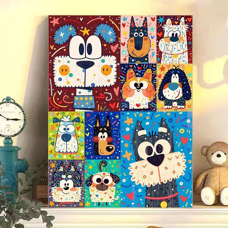 Verspielt Katzen-Themen Leinwand Wandkunst Karnz