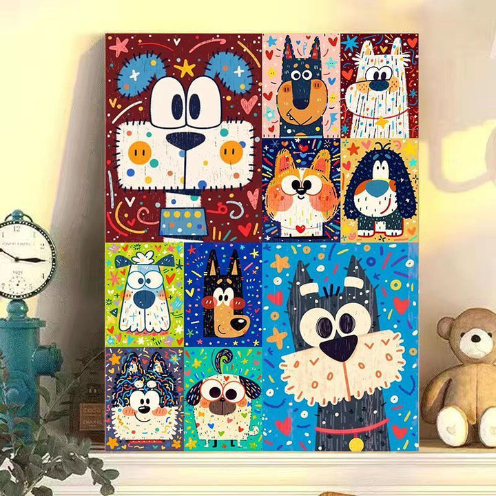 Verspielt Katzen-Themen Leinwand Wandkunst Karnz