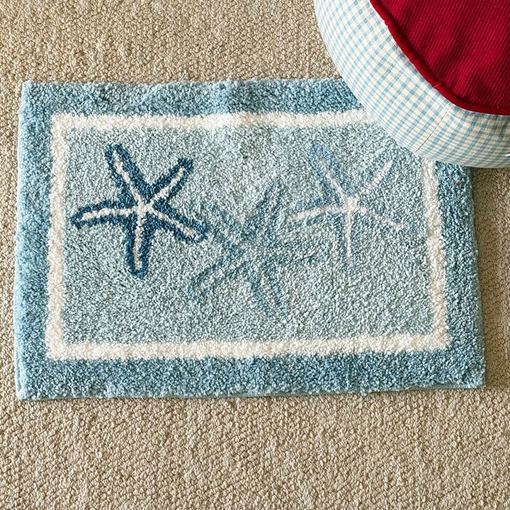 Küsten-Seestern-Design-Badmatte