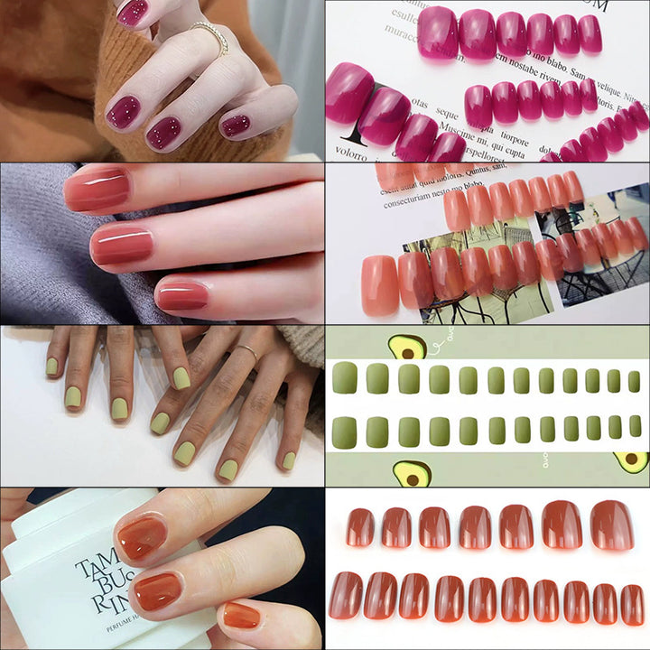 Stylisches Press-On Nagelset mit eleganten Akzenten Karnz
