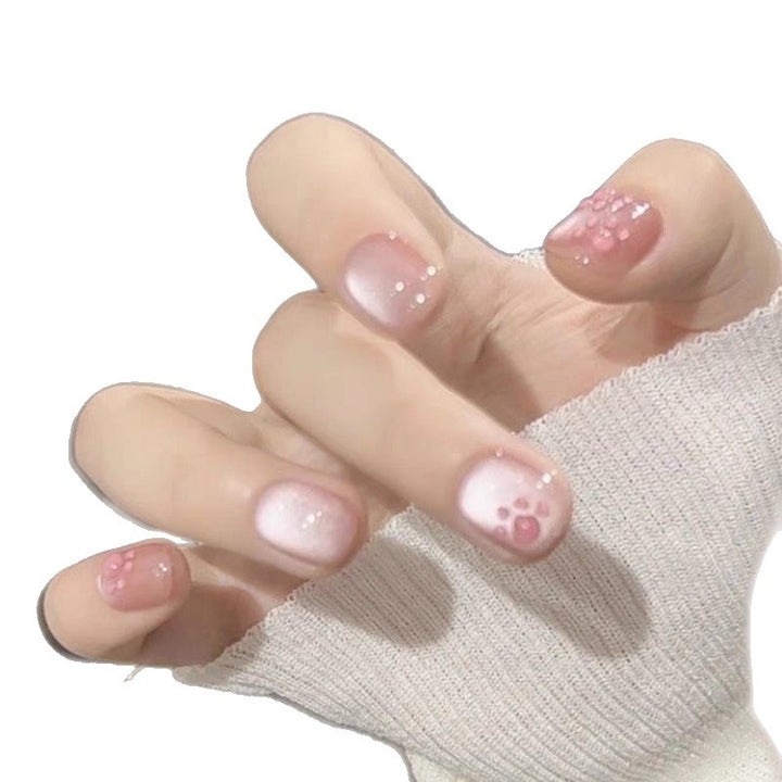 Künstlerisches Press-On-Nagel-Set mit floralen Akzentdesigns Karnz