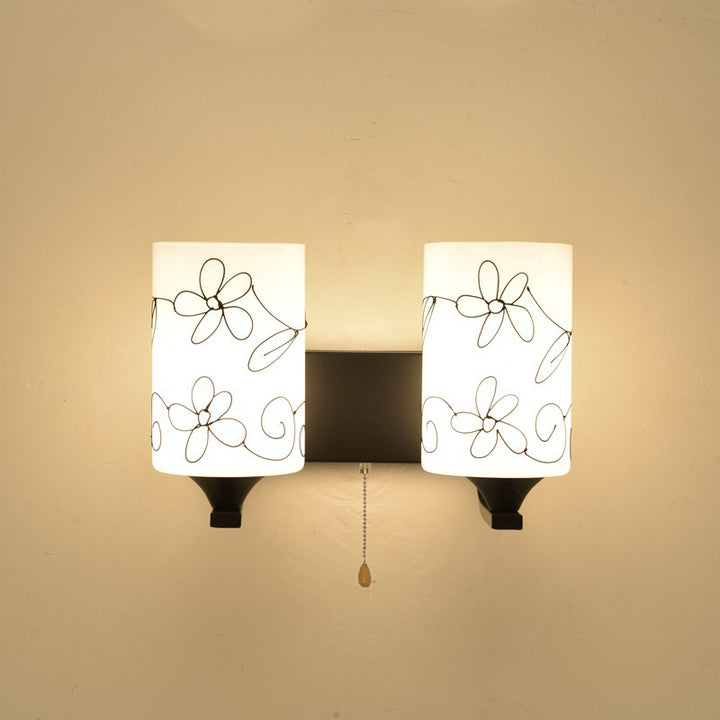 Künstlerisches Blumen Design Wandlampe