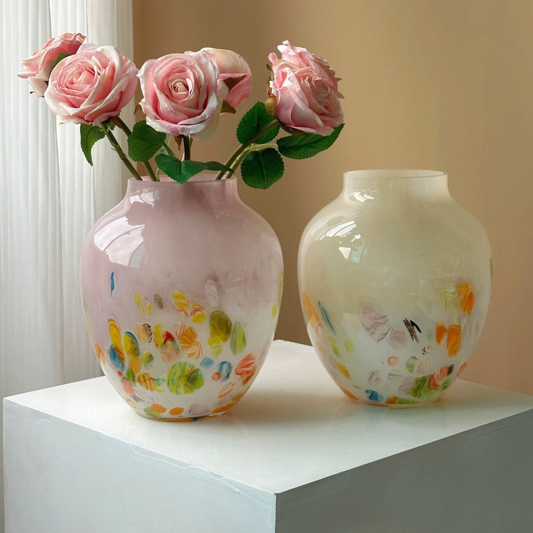 Künstlerische dekorative Glasvase