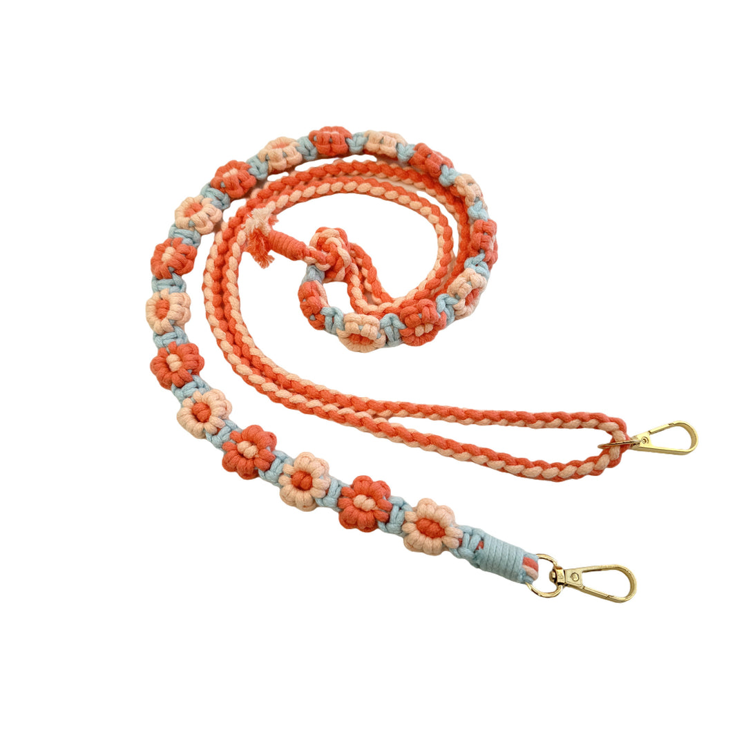 Macrame-Hundeleine mit floralen Details Karnz