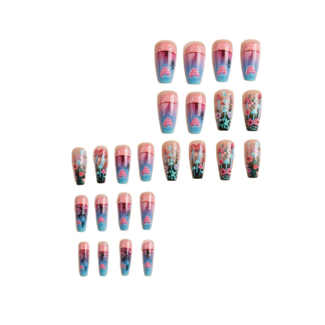Künstlerisches Floral Leuchten-im-Dunkeln Nail Art Set Karnz
