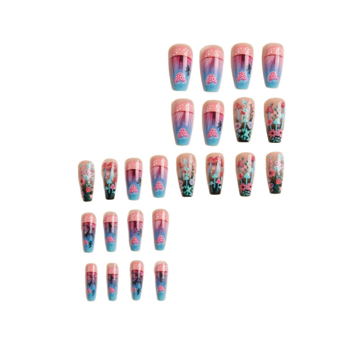 Künstlerisches Floral Leuchten-im-Dunkeln Nail Art Set Karnz