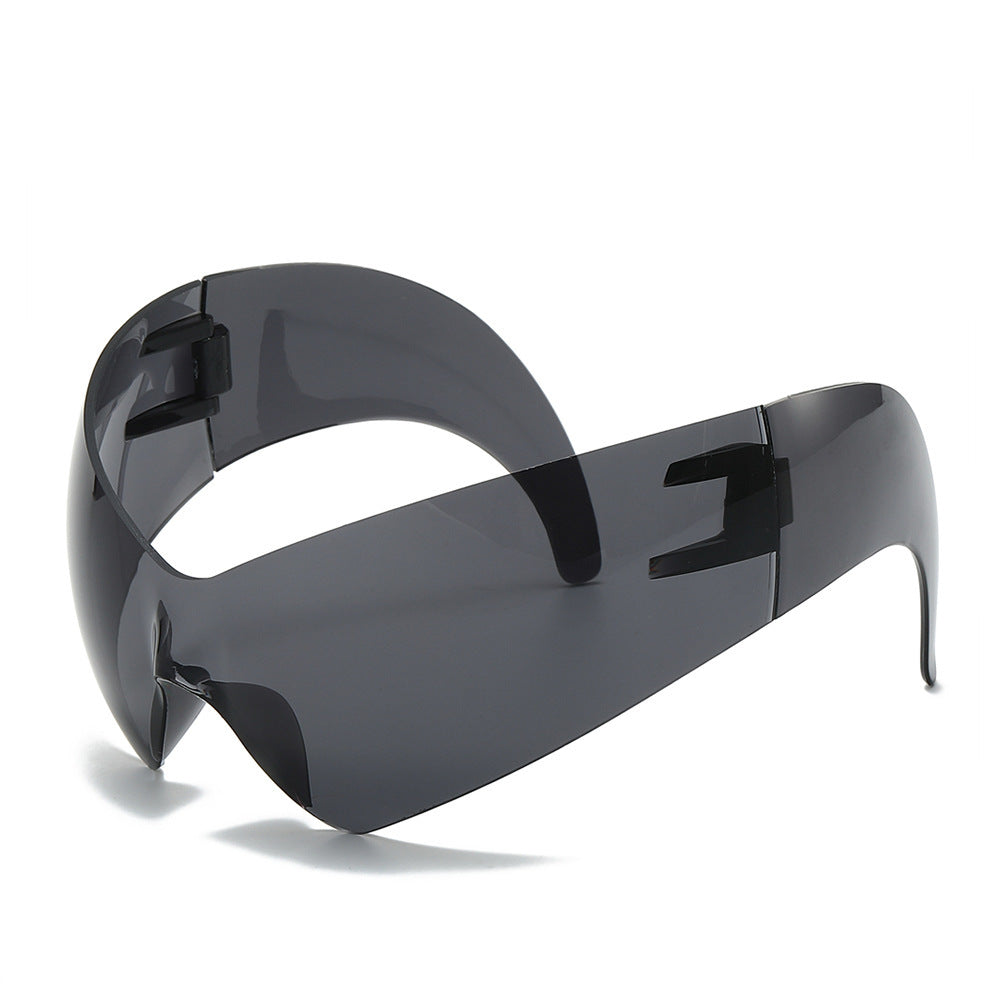 Futuristische Übergroße Shield Sonnenbrille Karnz