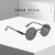 Damen runde modische Sonnenbrille mit feinem Metallgestell Karnz