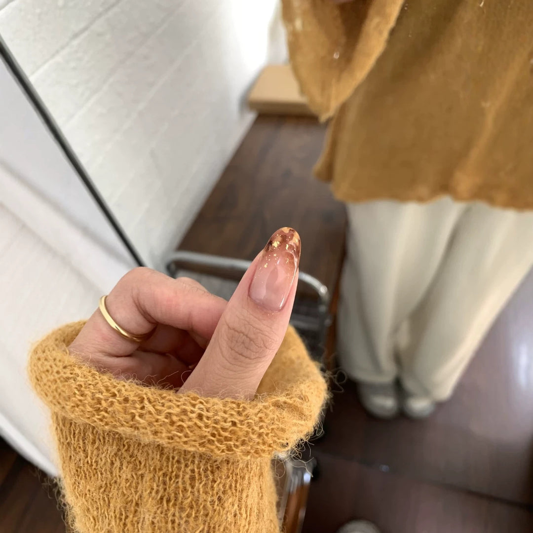 Elegante Glitter Ombre Nagelverlängerungen