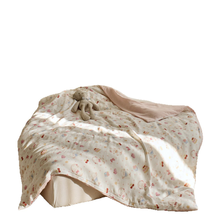 Kinderbettwäsche-Set mit niedlichen Löwenmotiven aus weichem Baumwoll-Musselin