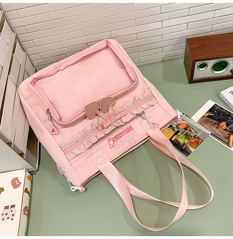 Transparenter Fronttasche Freizeit Rucksack Karnz
