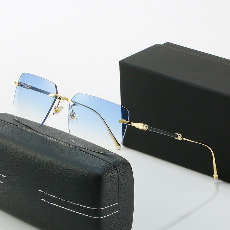 Damen modische Sonnenschutzbrille mit quadratischem Rahmen und luxuriösen Akzenten Karnz