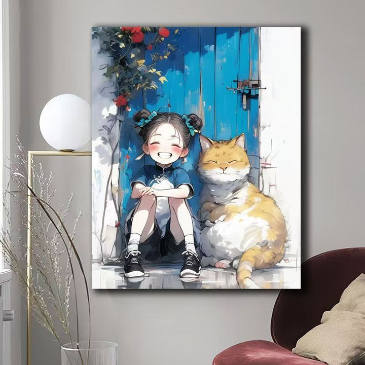 Illustriert Katze-Themen Wandkunst Karnz