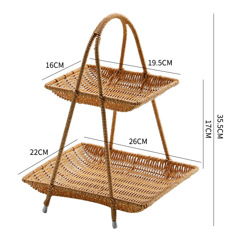 Handgefertigter Rattan Aufbewahrungskorb Karnz