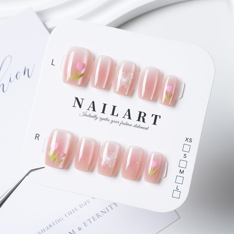 Künstlerisches Press-On-Nagelset mit einzigartigem Leoparden-Design Karnz