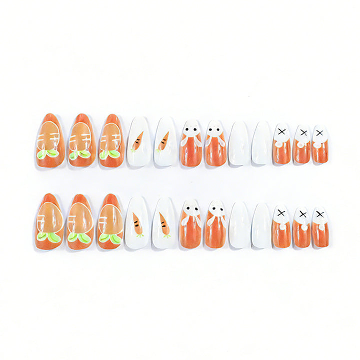 Süße Kaninchen- und Karotten-Nagelkunst Karnz