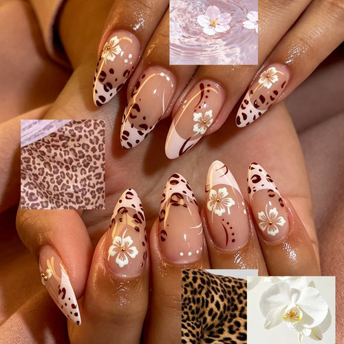 Blumen Design Press-On Nagel Tipps Karnz