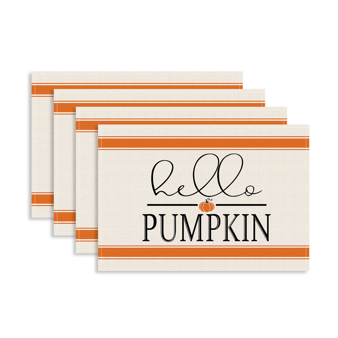 Mehrteiliges Halloween-Tischset aus abwischbarem Vinyl rutschfeste Platzdeckchen