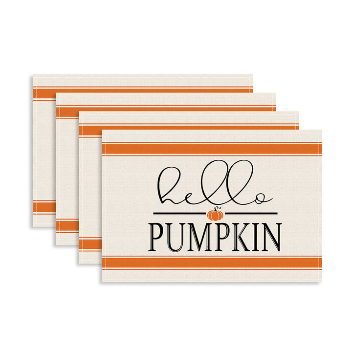 Mehrteiliges Halloween-Tischset aus abwischbarem Vinyl rutschfeste Platzdeckchen