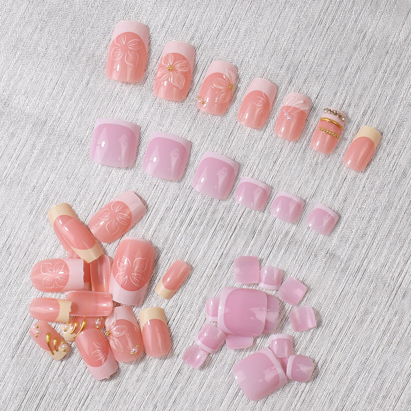 Premium French-Style Press-On Nail Set Karnz