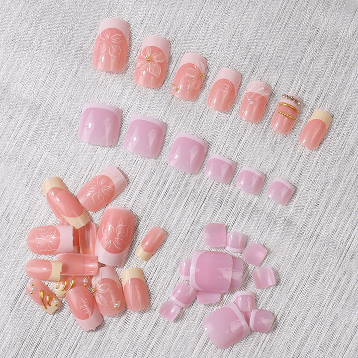 Premium French-Style Press-On Nail Set Karnz
