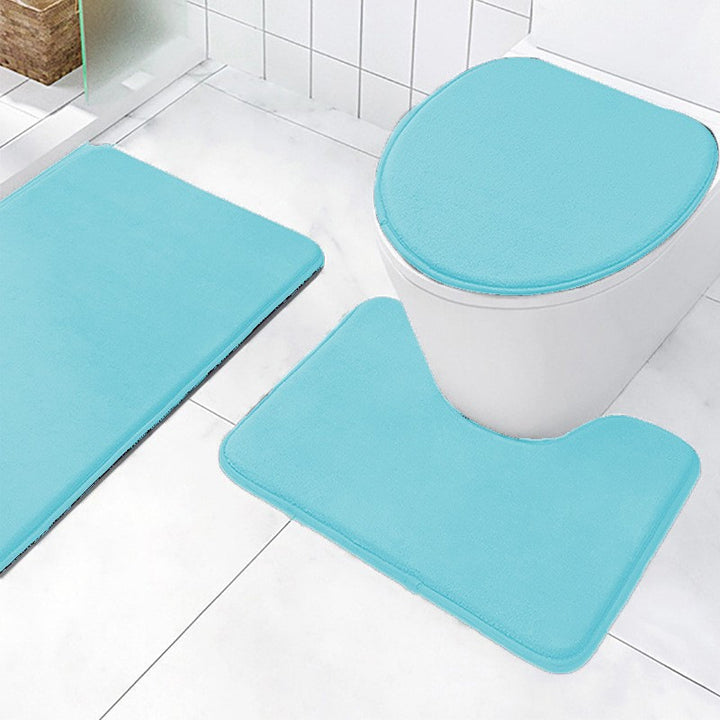 Weiches Plüsch-Badezimmermatten-Set