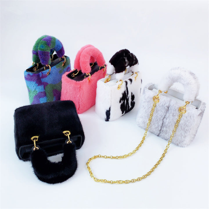 Faux Fur Handtaschen Clutch