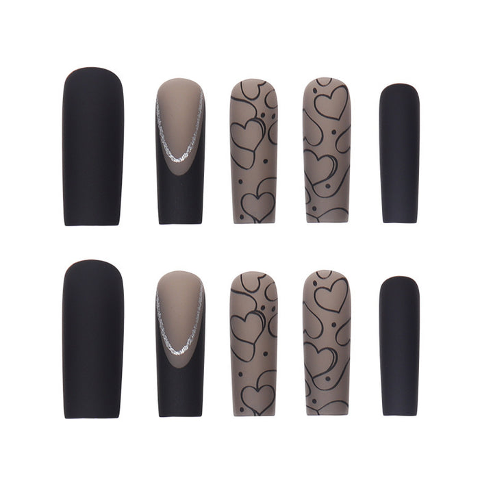 Matte elegante Press-On Nagelverlängerungen