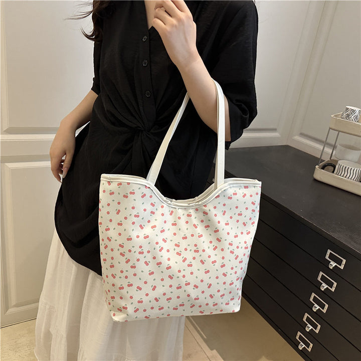 Blumenmuster Einkaufs-Totetasche Karnz