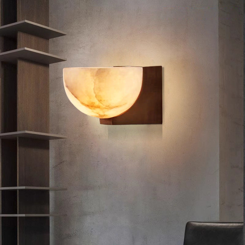 Künstlerische Marmorwandlampe