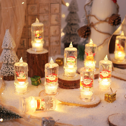 LED Weihnachtslaterne mit Santa-Figur Karnz