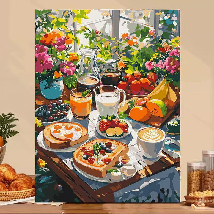 Dessert-inspiriertes dekoratives Leinwandkunstwerk Karnz