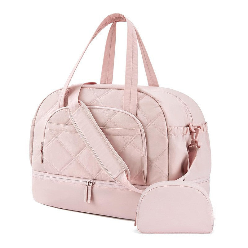 Multifunktionale Quilted Reisetasche mit Abnehmbarem Kosmetikbeutel Karnz