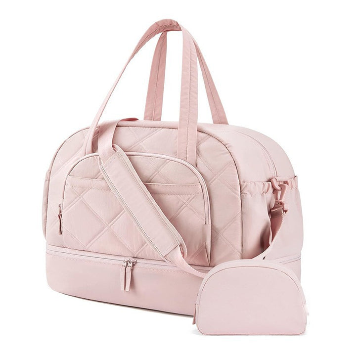 Multifunktionale Quilted Reisetasche mit Abnehmbarem Kosmetikbeutel Karnz