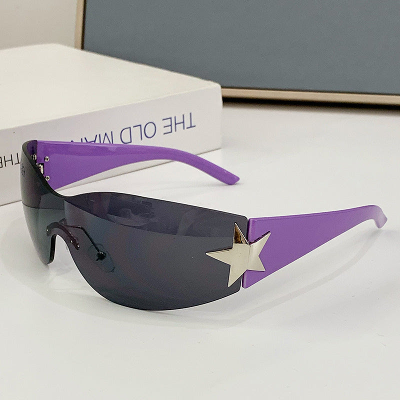 Damen modische Sonnenbrille mit künstlerischem Sternenakzent Karnz