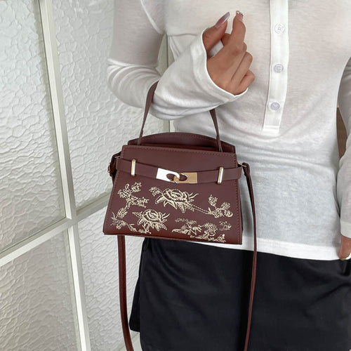 Elegante floral bestickte Handtasche