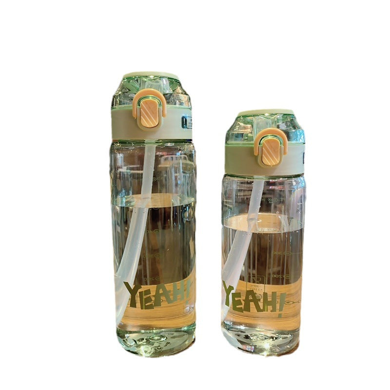 Damen Ergonomische Trinkflasche mit integriertem Strohhalm Karnz