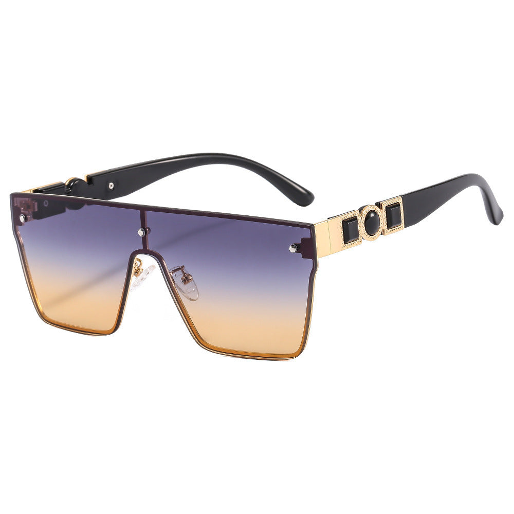 Damen oversized transparente Sonnenbrille mit modischem Rahmen Karnz