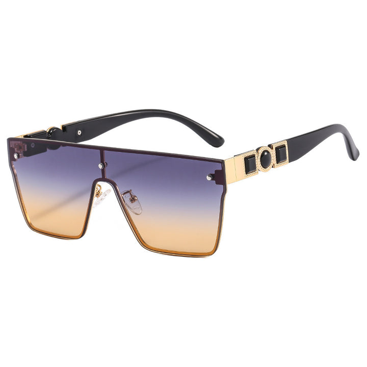 Damen oversized transparente Sonnenbrille mit modischem Rahmen Karnz
