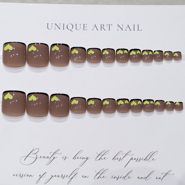 Herz-Muster Pediküre Nagelkunst