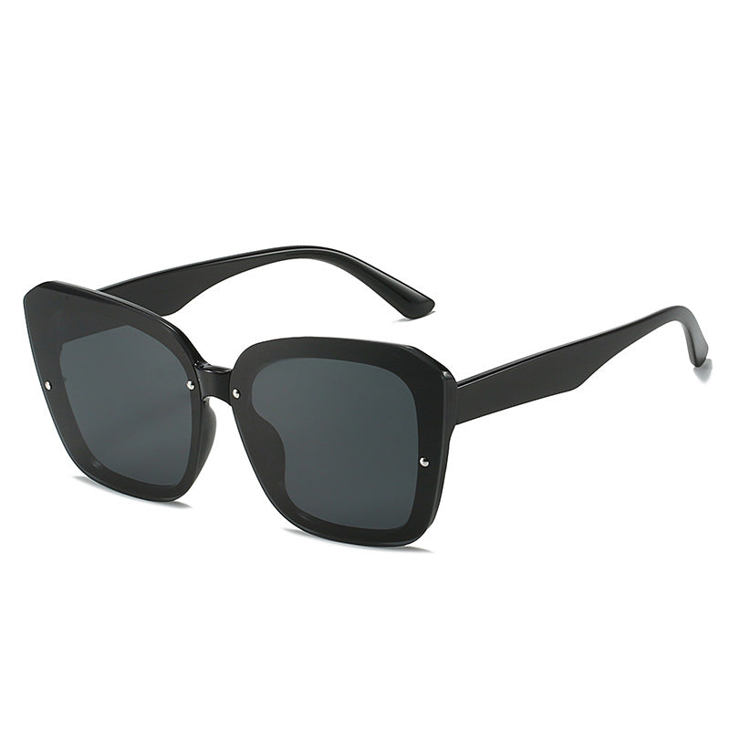 Damen oversized quadratische Sonnenbrille mit anspruchsvollem Rahmen Karnz