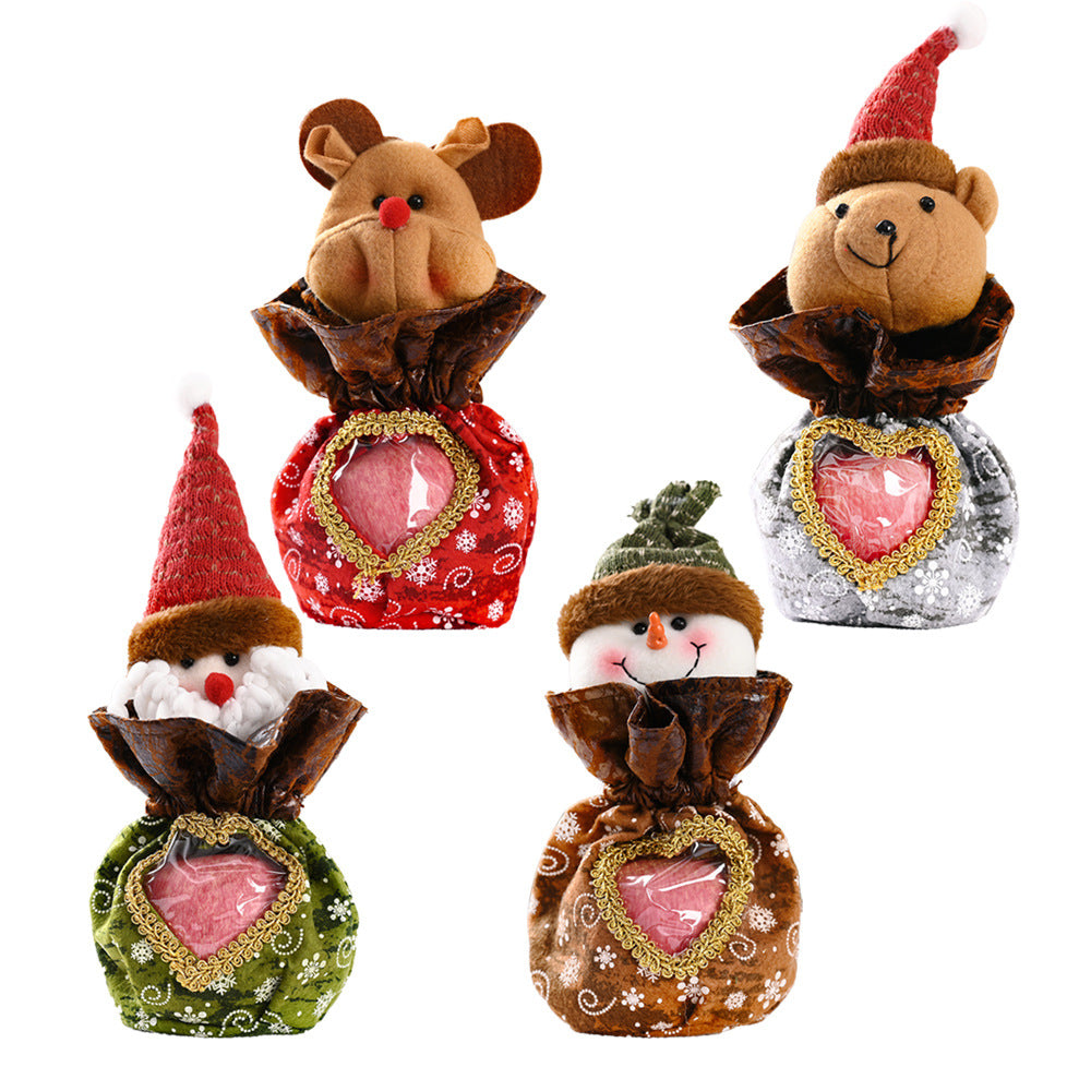 Niedliche Weihnachtsfigur mit Herzbeutel Karnz