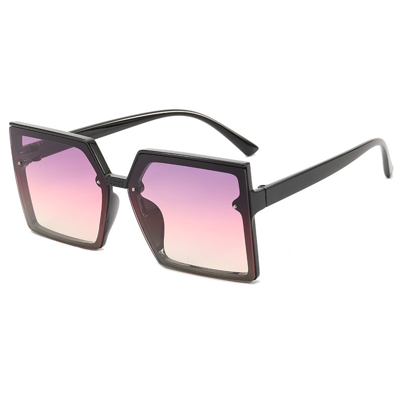 Damen modische Oversized-Sonnenbrille mit geometrischem Design Karnz