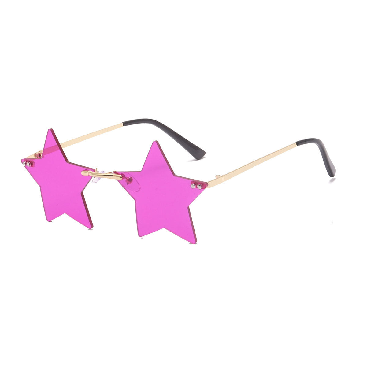 Damen auffällige Sonnenbrille mit sternförmigem Rahmen und gradienten Gläsern Karnz