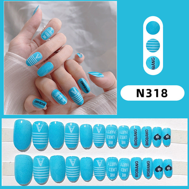 Blumenmuster Press-On Nagelset